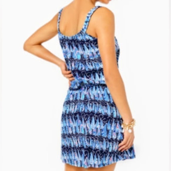 Lilly Pulitzer Loro Romper, Low Tide Navy Sails and Stripes, size S NWT - Picture 2 of 6
